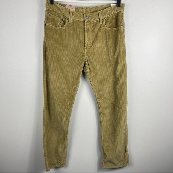 Levis Women Straight Leg 32x30 Corduroy Tan Stretch High Rise Retro Classic Pant - Picture 10 of 10